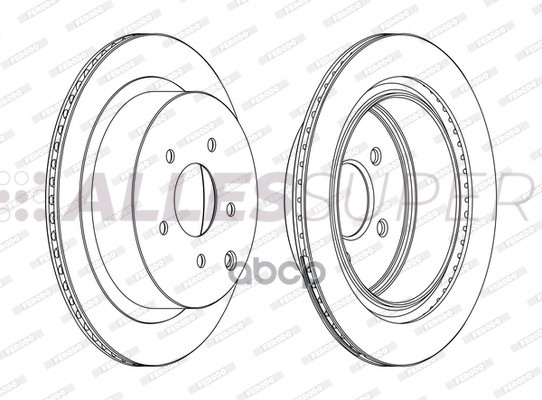 Ferodo DDF1506C Диск тормозной задний (к-т 2шт) 