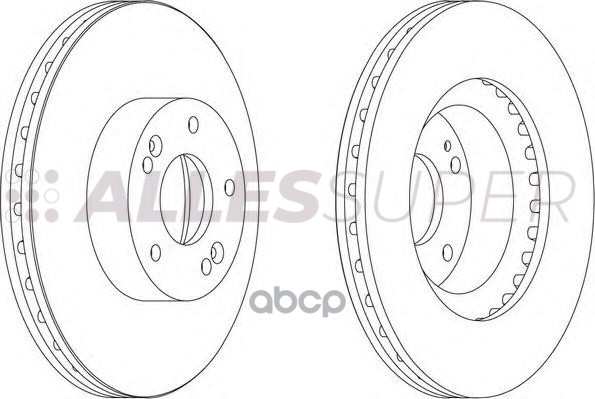 Ferodo DDF1630 Диск тормозной передний (комплект - 2 шт.) 