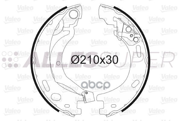 Valeo Колодки стояночного тормоза к-т 564199
