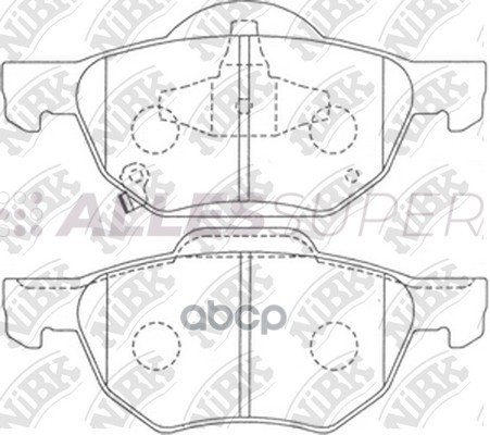 NIBK Колодки тормозные дисковые PN8125
