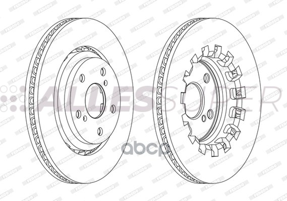 Ferodo DDF2268C Диск тормозной задний (комплект - 2 шт.) 