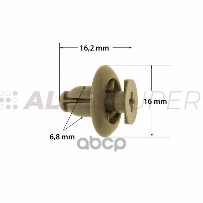 ONE Клипса автомобильная (автокрепеж) 1шт FIX0407