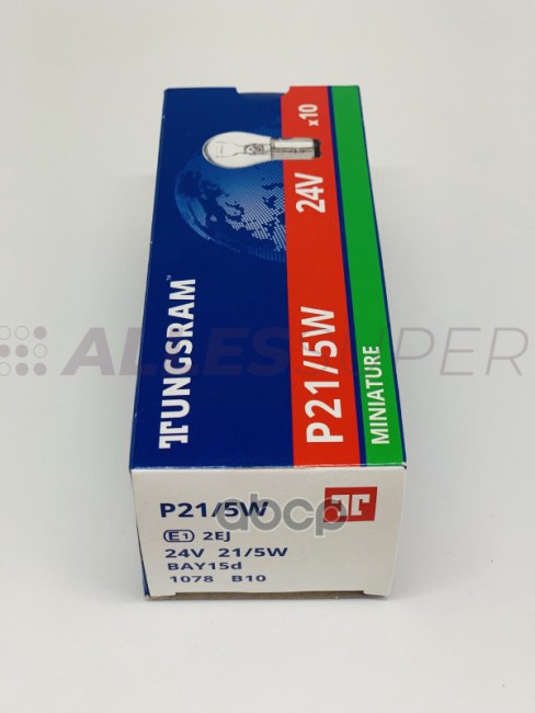 Tungsram 24V Лампа  P21/5W  1шт. 1078  B10