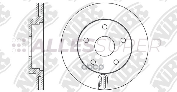 NiBK Диск тормозной (продажа кратно 2шт/цена за 1шт) RN1568
