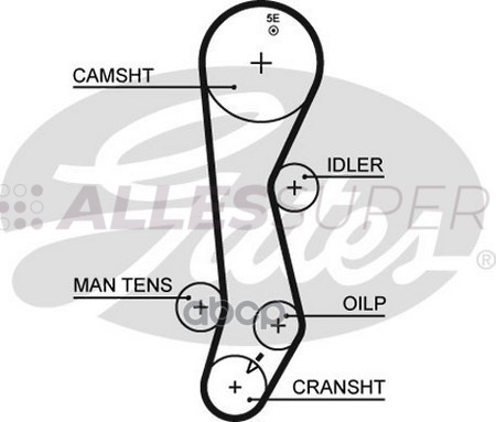 Gates Зубчатый ремень пр. ГРМ PowerGrip 5389XS