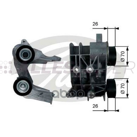 Gates Натяжной ролик пр. агрегатов DriveAlign T36107