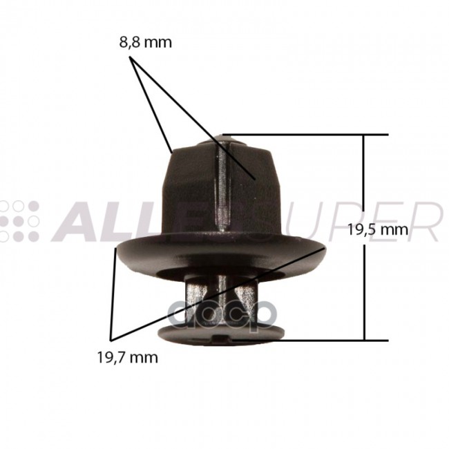 ONE Клипса автомобильная (автокрепеж) 1шт FIX0732