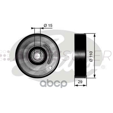 Gates Натяжной ролик пр. агрегатов DriveAlign T36160