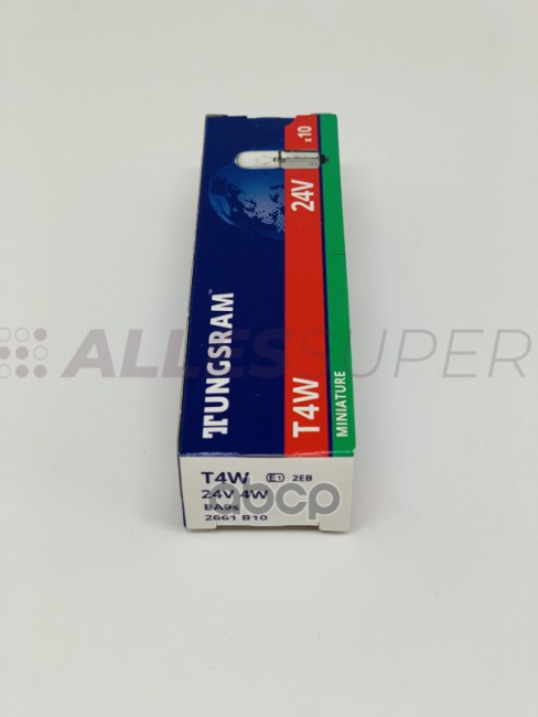 Tungsram 24V Лампа  T4W  1шт. 2661  /уп.10 шт./ B10