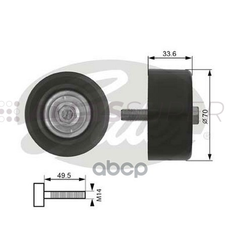 Gates Направляющий ролик пр. агрегатов DriveAlign T36174