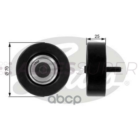 Gates Направляющий ролик пр. агрегатов DriveAlign T36175