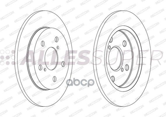 Ferodo DDF1788C Диск тормозной задний (комплект - 2 шт.) 