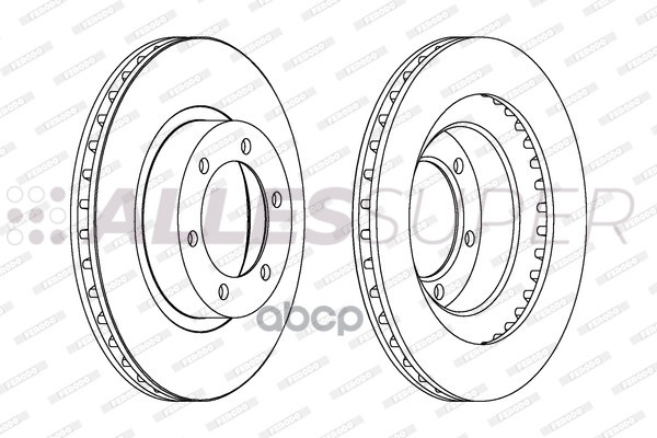 Ferodo DDF1594C Диск тормозной передний (комплект - 2 шт.) 