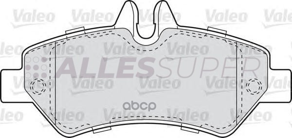 Valeo Колодки тормозные задние к-т 598876
