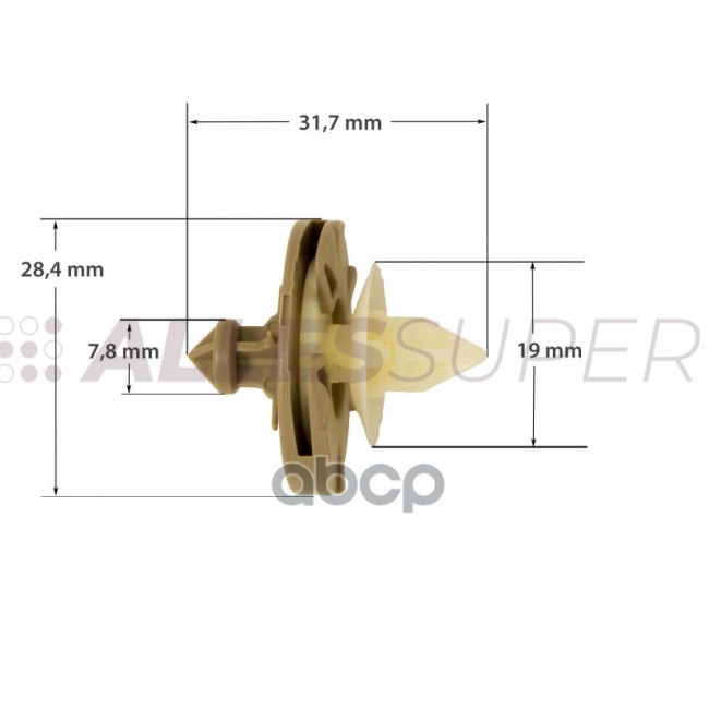 ONE Клипса автомобильная (автокрепеж) 1шт FIX0805