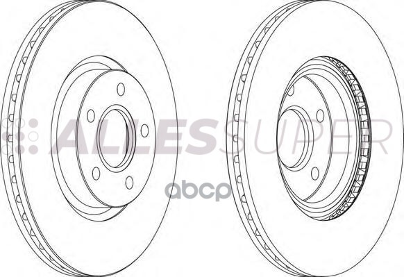 Ferodo DDF1225 Диск тормозной передний (комплект - 2 шт.) 