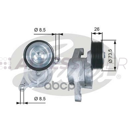 Gates Натяжной ролик пр. агрегатов DriveAlign T39279