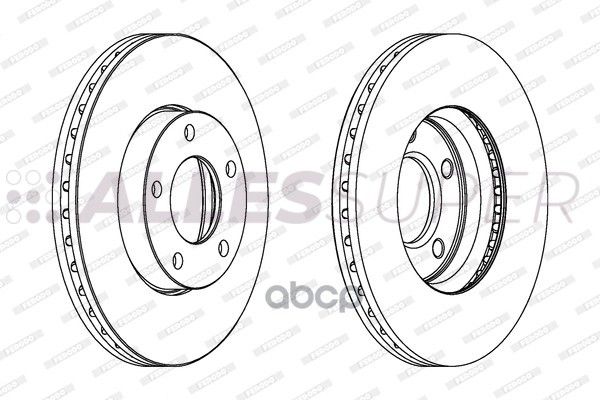 Ferodo DDF1311C Диск тормозной передний (комплект - 2 шт.) 