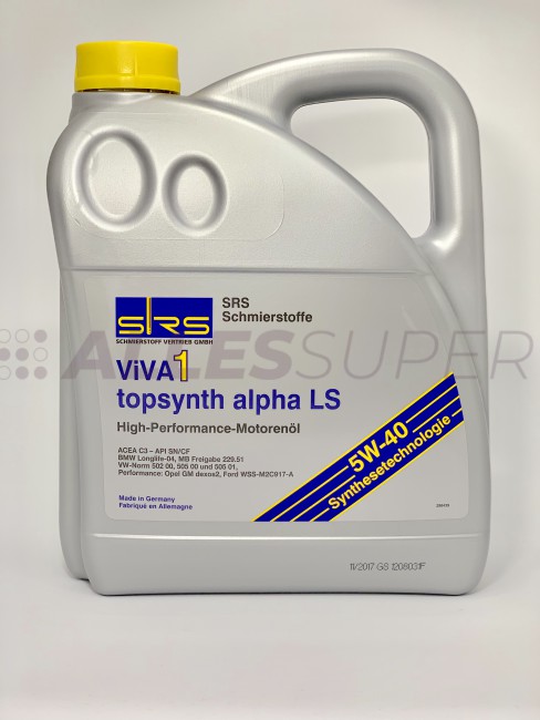 SRS Масло моторное VIVA 1 topsynth alpha LS 5W-40 (4 л.)