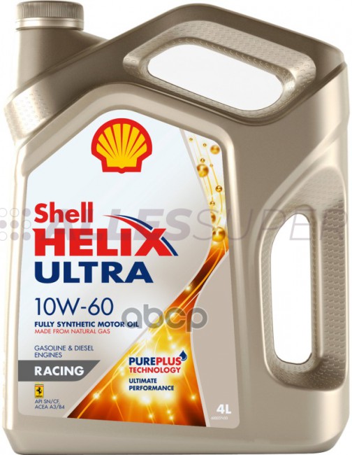Shell Helix Ultra Racing  10W-60 (4L) Масло моторное    Shell Helix Ultra Racing  10W-60 (4L) Масло моторное