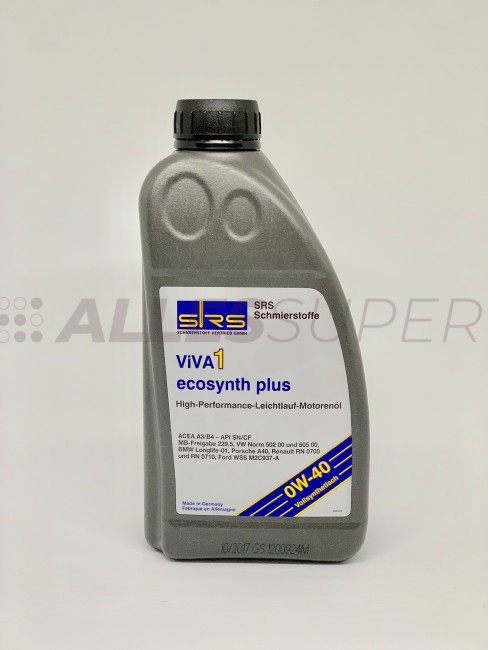 SRS Масло моторное VIVA 1 ecosynth Plus 0W-40 (1 л) SN/CF BMW Longlife-01, MB 229.5 