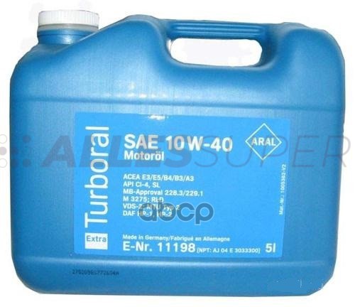 Aral масло Turboral (Extra) 10W-40 5 л.