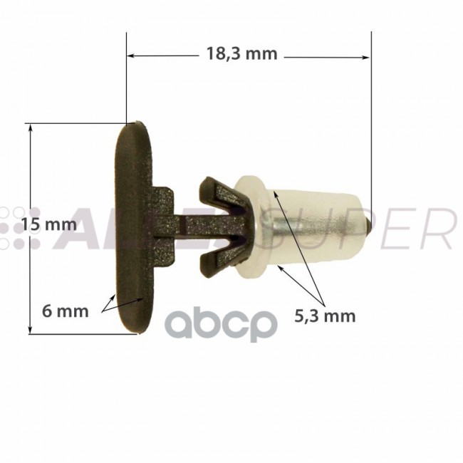 ONE Клипса автомобильная (автокрепеж) 1шт FIX0853