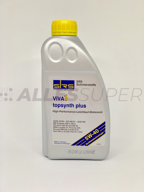 SRS Масло моторное VIVA 1 topsynth Plus 5W-40 (1 л.) SN/CF MB 229.5