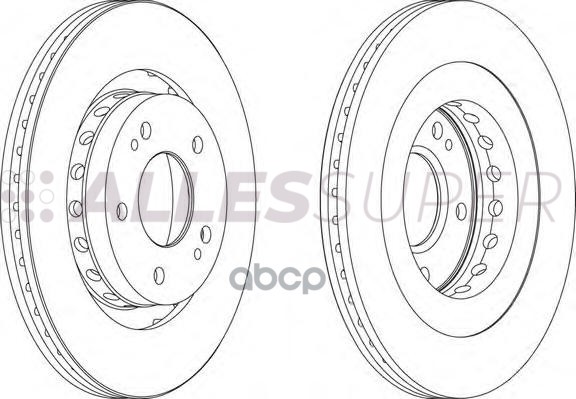 Ferodo DDF1642 Диск тормозной передний (комплект - 2 шт.) 
