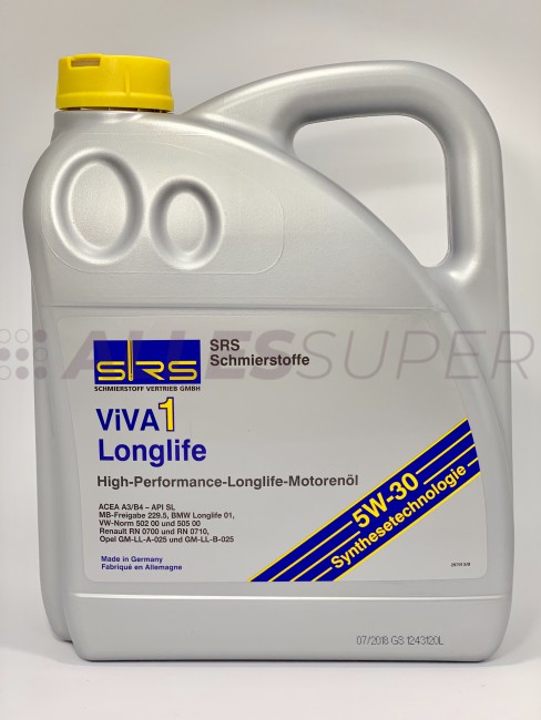 SRS Масло моторное VIVA 1  Longlife 5W-30 (4 л.) MB 229.5