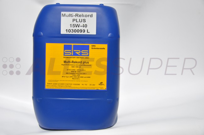 SRS Масло моторное Multi-Rekord Plus 15W-40 E3 (20 л.) SRS Масло моторное Multi-Rekord Plus 15W-40 E3 (20 л.)