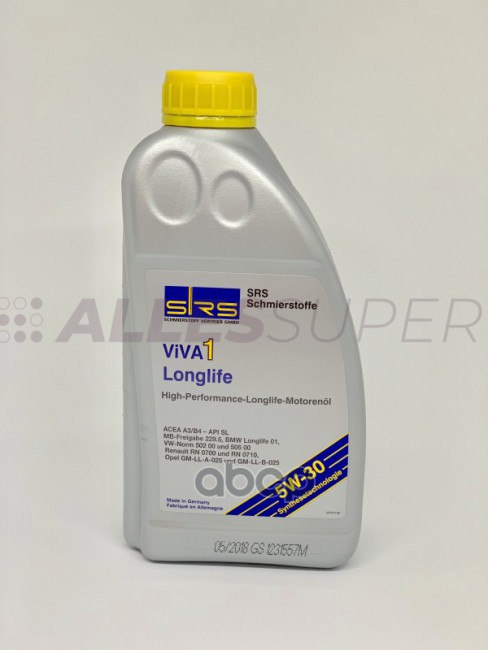 SRS Масло моторное VIVA 1  Longlife 5W-30 (1 л.) MB 229.5
