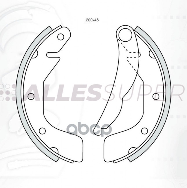 Колодка торм. задн. барабанная Dafmi DA132 Chevrolet Lanos, Sens, Daewoo Nexia Колодка торм. задн. барабанная Dafmi DA132 Chevrolet Lanos, Sens, Daewoo Nexia