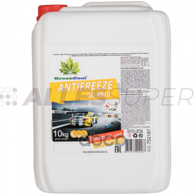 Антифриз GreenCool GC4010  желт. (10 кг)