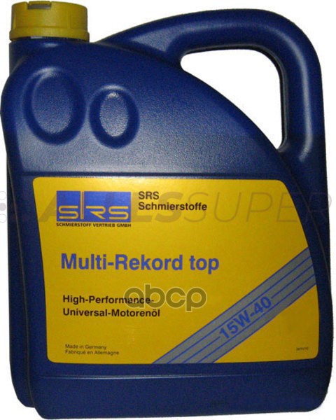 SRS Масло моторное Multi-Rekord top 15W-40 E7 / API CI-4 (4 л.) SRS Масло моторное Multi-Rekord top 15W-40 E7 / API CI-4 (4 л.)