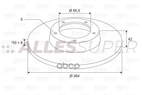 Valeo Диск тормозной (1 шт) 297593