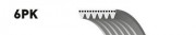 Gates Поликлиновый ремень 6PK2520