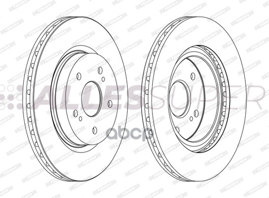 Ferodo DDF1635C Диск тормозной передний (комплект - 2 шт.) 