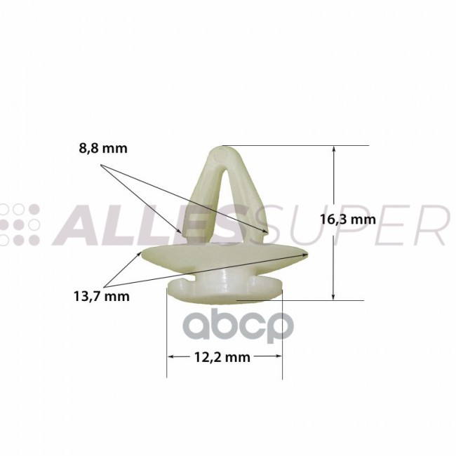 ONE Клипса автомобильная (автокрепеж) 1шт FIX0877