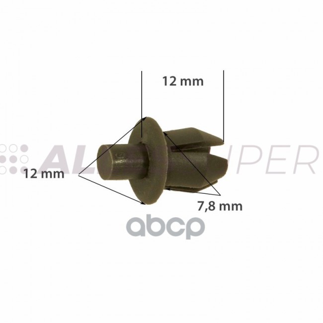 ONE Клипса автомобильная (автокрепеж) 1шт FIX0881