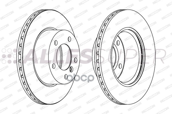 Ferodo DDF1228C Диск тормозной передний  (комплект-2шт.) 