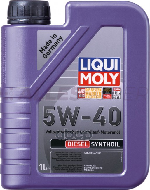 Liqui Moly 1926  Diesel  Synthoil 5W40 (1л)  Синт.мотор.масло