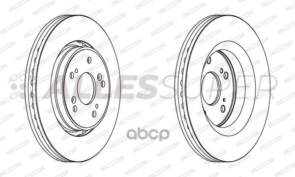 Ferodo DDF1820C Диск тормозной передний (комплект - 2 шт.) 