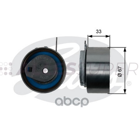 Gates Натяжной ролик пр. ГРМ PowerGrip T43008