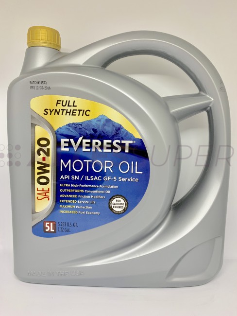 Everest Масло моторное 0W-20 (SN PLUS GF-5 A5/B5) (full synt,) (5л)