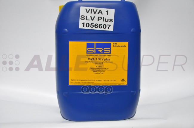 ьSRS Масло моторное VIVA 1 SLV plus 5W-30 (LL3) (20 л.) ьSRS Масло моторное VIVA 1 SLV plus 5W-30 (LL3) (20 л.)