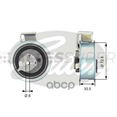 Gates Натяжной ролик пр. ГРМ PowerGrip T43018