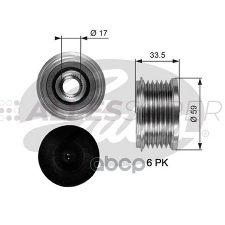Gates Обгонная муфта генератора DriveAlign OAP7080
