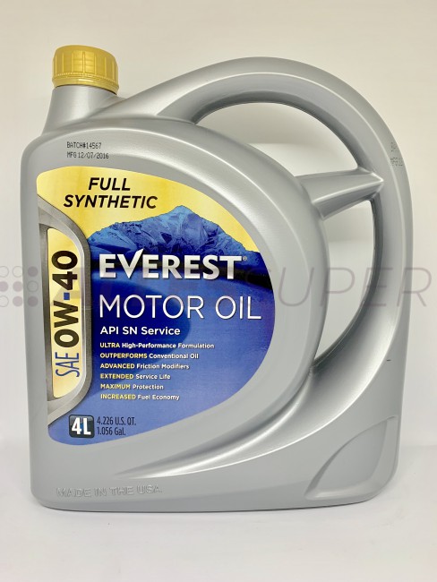 Everest Масло моторное 0W-40 (SP A3/B4) (full synt,) (4л)