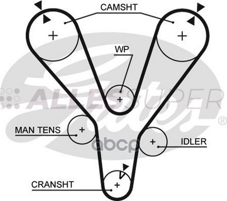 Gates Зубчатый ремень пр. ГРМ PowerGrip 5555XS